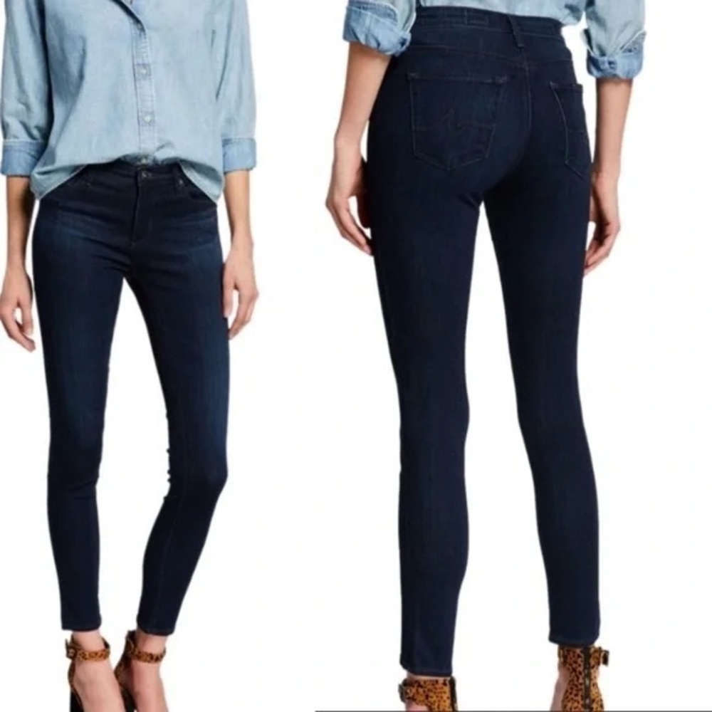 Ag The Legging Ankle Super Skinny Raw Hem Jeans Size 28
